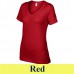 Anvil 392 női pehelysúlyú 110 g-os V nyakú női póló AN392 red